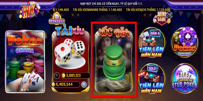 Game này sẽ cho 4 đồng xu vào trong một cái bát sau đó úp lại